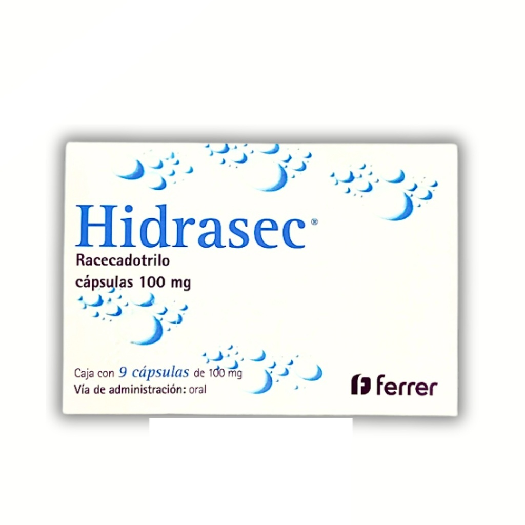 HIDRASEC 100MG C/9 CAP RACECADOTRILO LAB FERRER