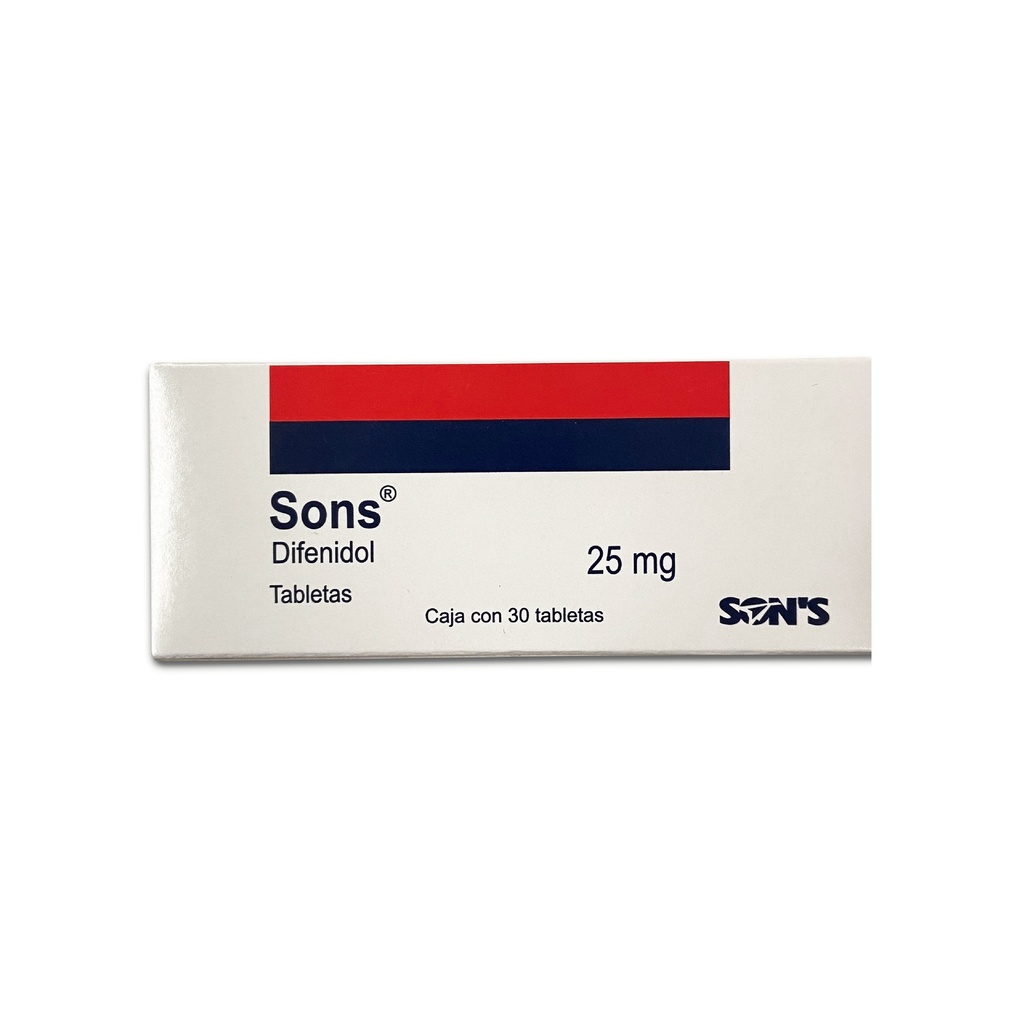 DIFENIDOL 25 MG C/30 TAB LAB SONS
