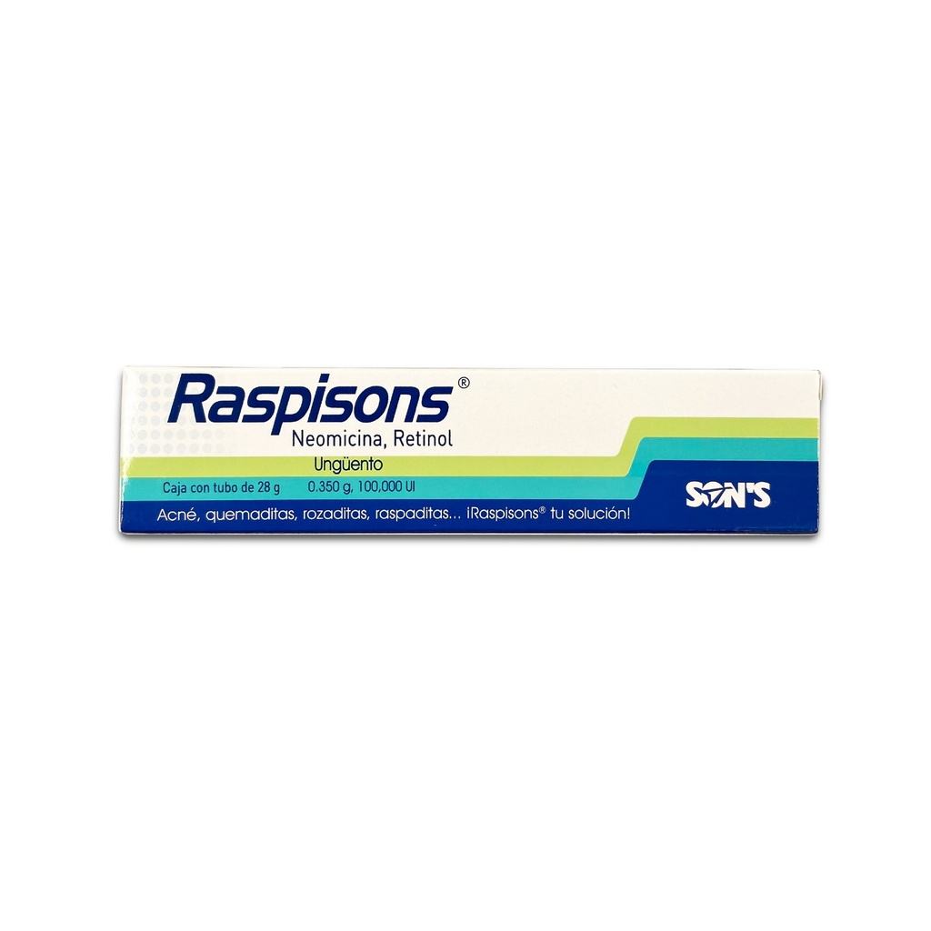 NEOMICINA/RETINOL 0.350G/100 000UI UNGÜENTO C/28G RASPISONS LAB SONS