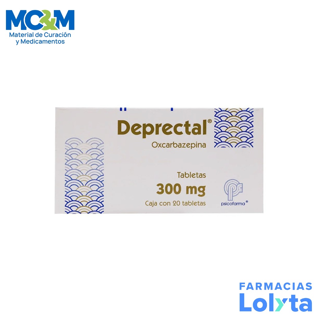 OXCARBAZEPINA 300MG C/20 TAB DEPRECTAL LAB PSICOFARMA