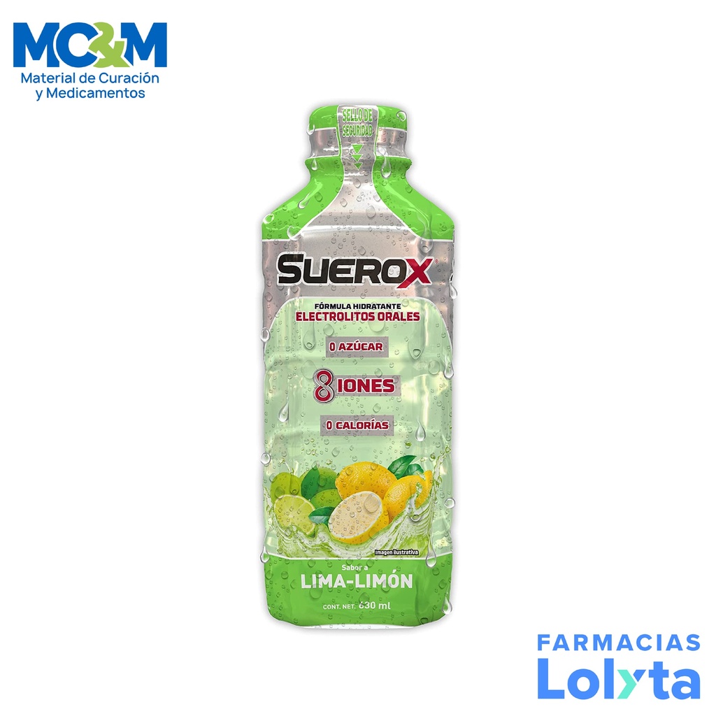 SUEROX 8IONES LIMA LIMON 630 ML LAB GENOMMA
