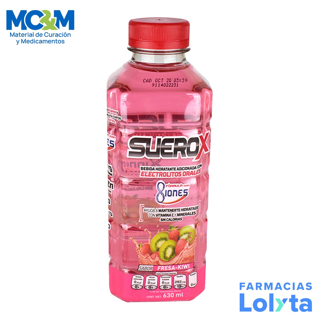 SUEROX 8IONES FRESA KIWI 630 ML LAB GENOMMA