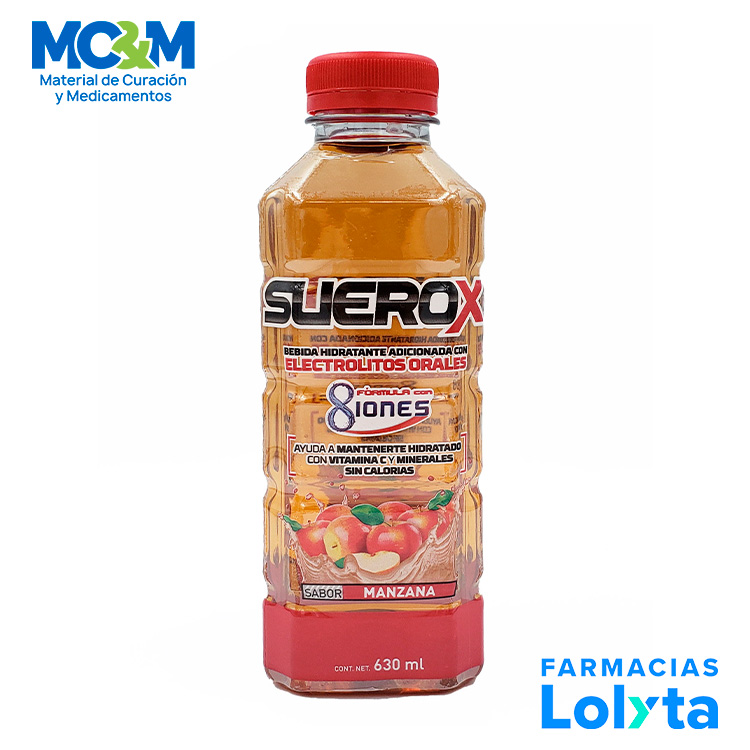 SUEROX 8IONES MANZANA 630 ML LAB GENOMMA