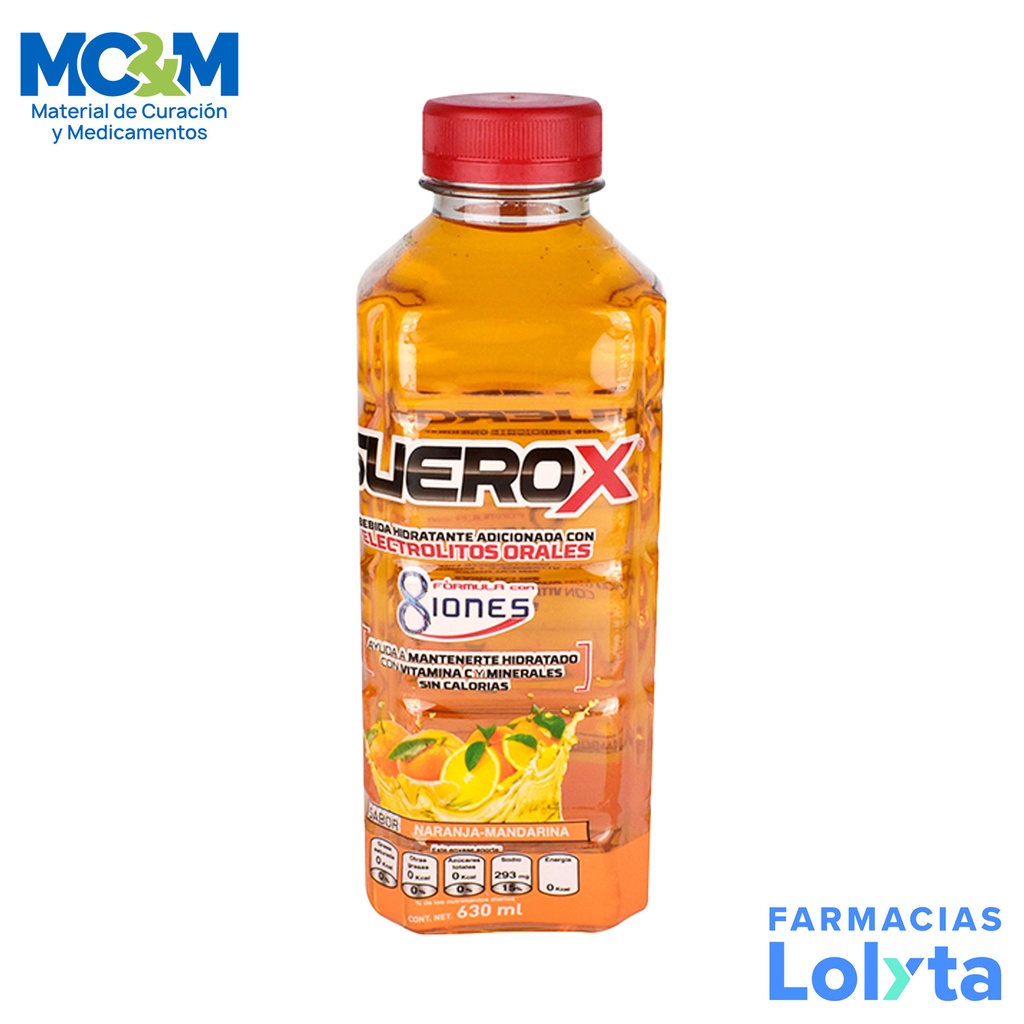 SUEROX 8IONES NARANJA MANDARINA 630 ML LAB GENOMMA