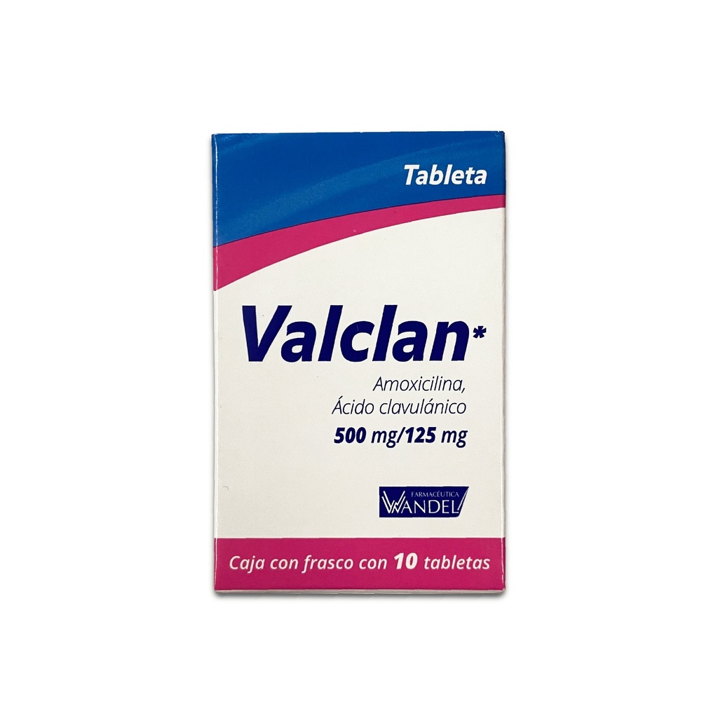 AMOXICILINA ACIDO CLAVULANICO 500/125MG C/10 TAB VALCLAN LAB WANDEL