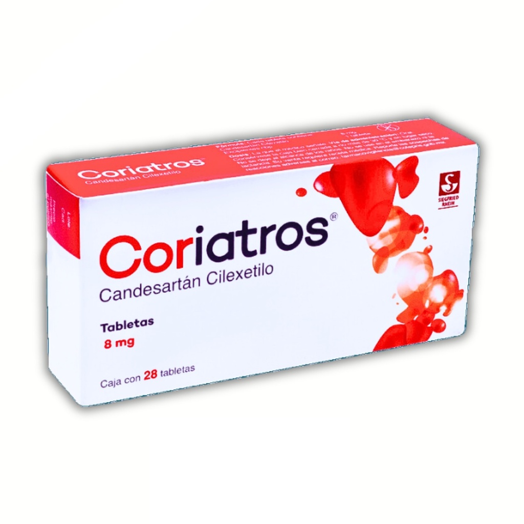 CORIATROS 8 MG C/28 TAB CANDESARTAN CILEXETILO LAB SIEGFRIED RHEIN