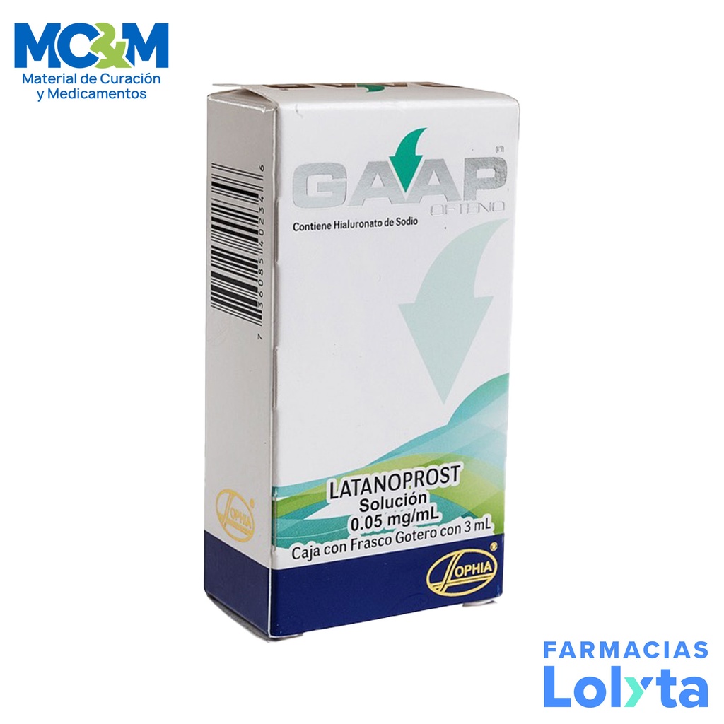 GAAP OFTENO SOL OFTALMICA 0.05MG/ML FCO C/3ML LATANOPROST LAB SOPHIA