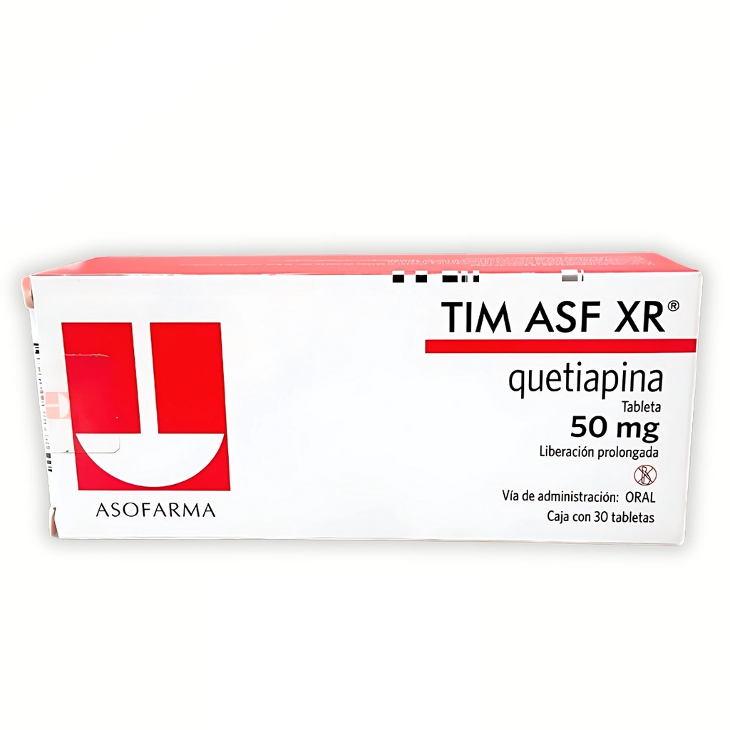 [1455] TIM ASF XR 50MG C/30 TAB LP QUETIAPINA LAB ASOFARMA