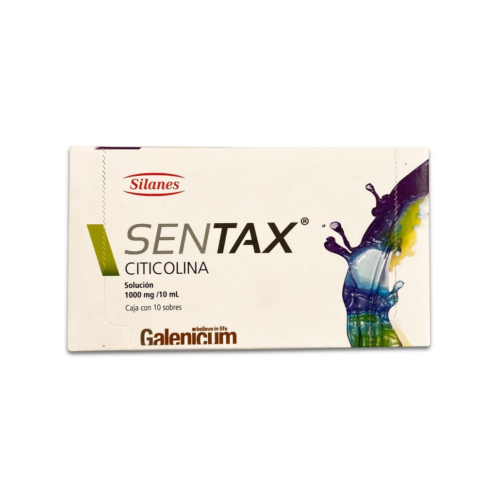 SENTAX SOL ORAL 1000 MG/10 ML C/10 SOBRES CITICOLINA LAB SILANES