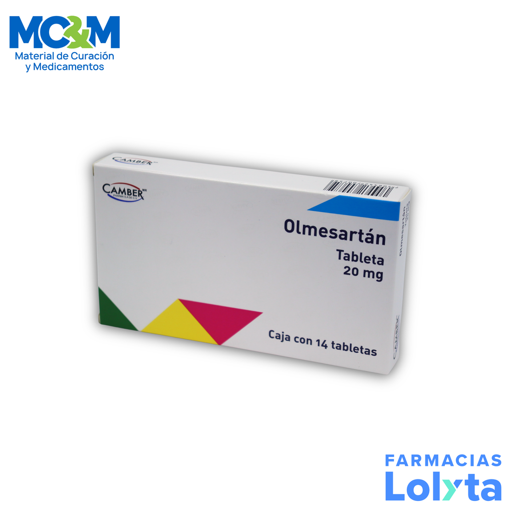 OLMESARTAN MEDOXOMILO 20MG C/14 TAB LAB CAMBER PHARMA