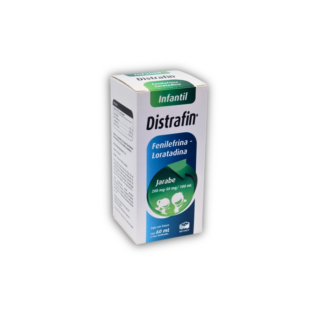 FENILEFRINA LORATADINA JARABE 200/50MG/100ML FCO C/60ML DISTRAFIN INFANTIL LAB BIOMEP