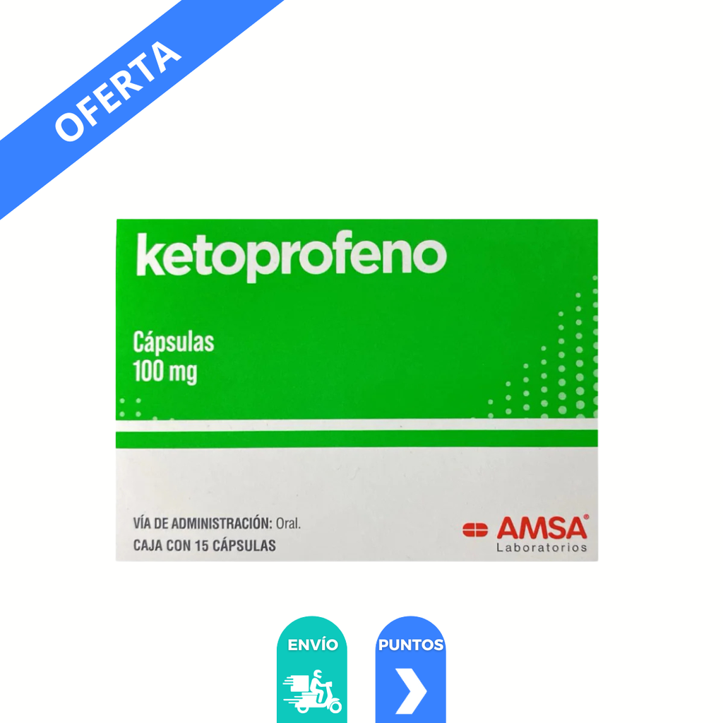 [1486] KETOPROFENO 100MG C/15 CAP LAB AMSA