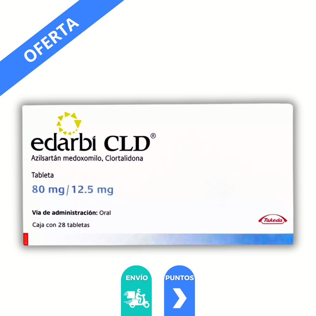 EDARBI CLD 80/12.5 MG C/28 TAB AZILSARTAN MEDOXOMILO CLORTALIDONA LAB EUROFARMA