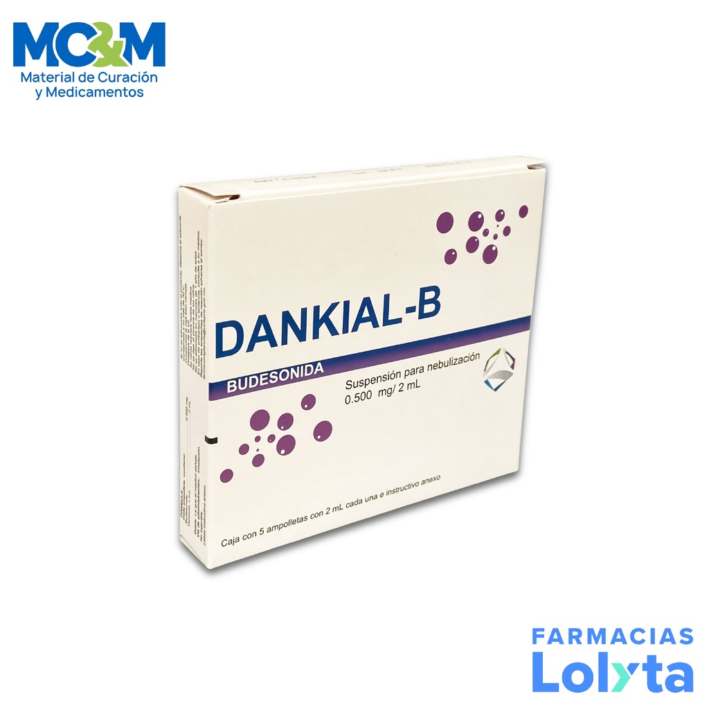 BUDESONIDA SUSP P/NEBULIZAR 0.500/2ML C/5 AMP (0.250 MG/ML) DANKIAL-B LAB DANKEL MEDICAL (PULMICORT)