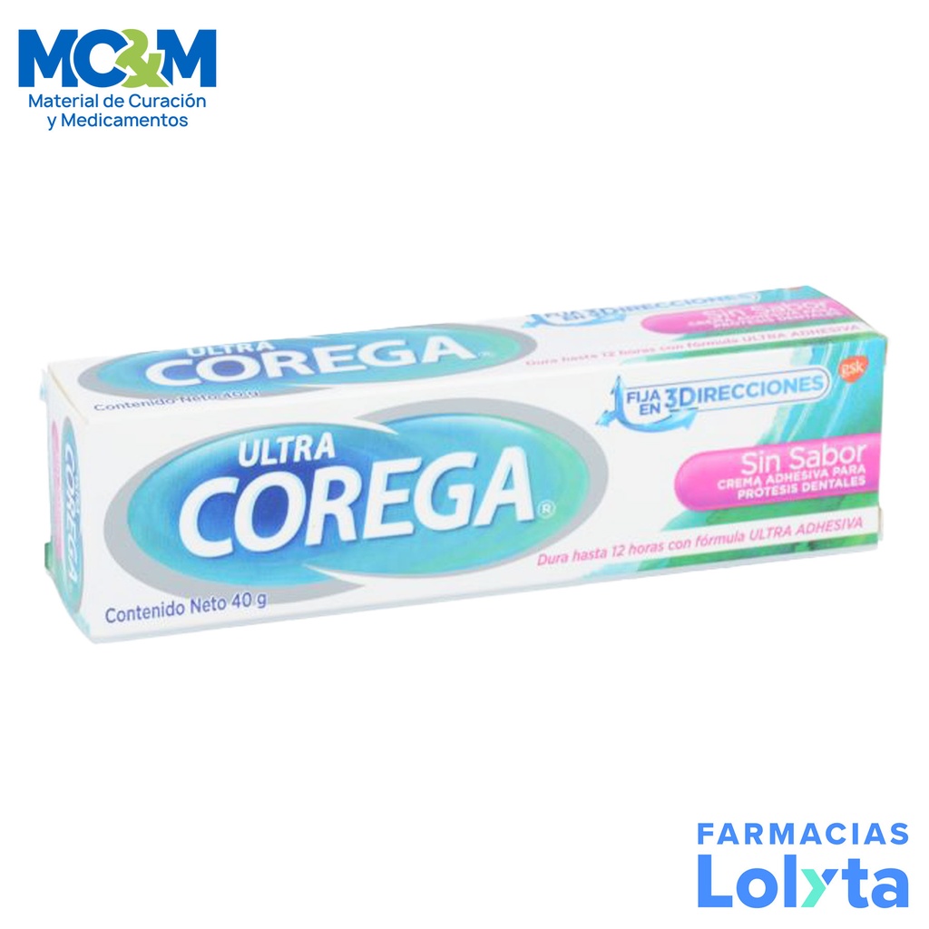 COREGA ULTRA CREMA ADHESIVA P/PROTESIS DENTALES C/40 G SABOR MENTA LAB GSK