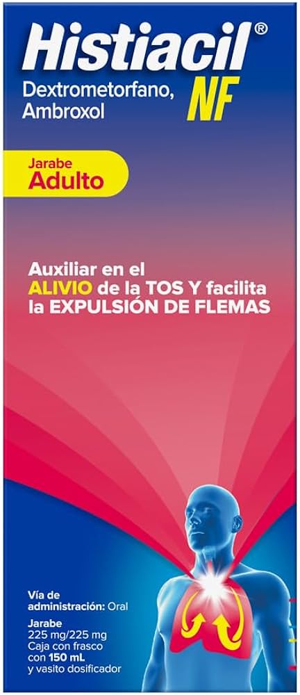 HISTIACIL NF JARABE ADULTO 225/225 MG/100 ML FCO C/150 ML DEXTROMETORFANO AMBROXOL LAB SANOFI AVENTIS