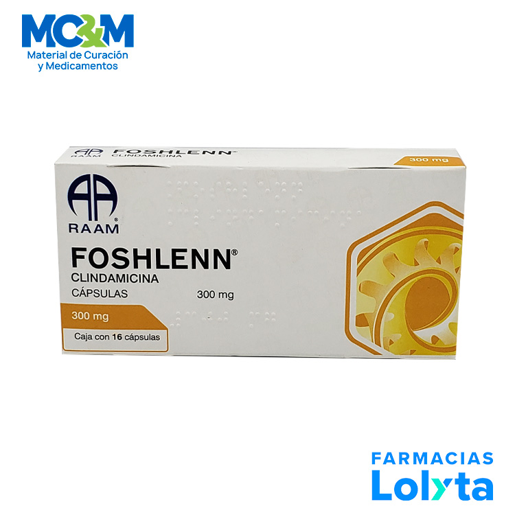 CLINDAMICINA 300 MG C/16 CAP FOSHLENN LAB RAAM