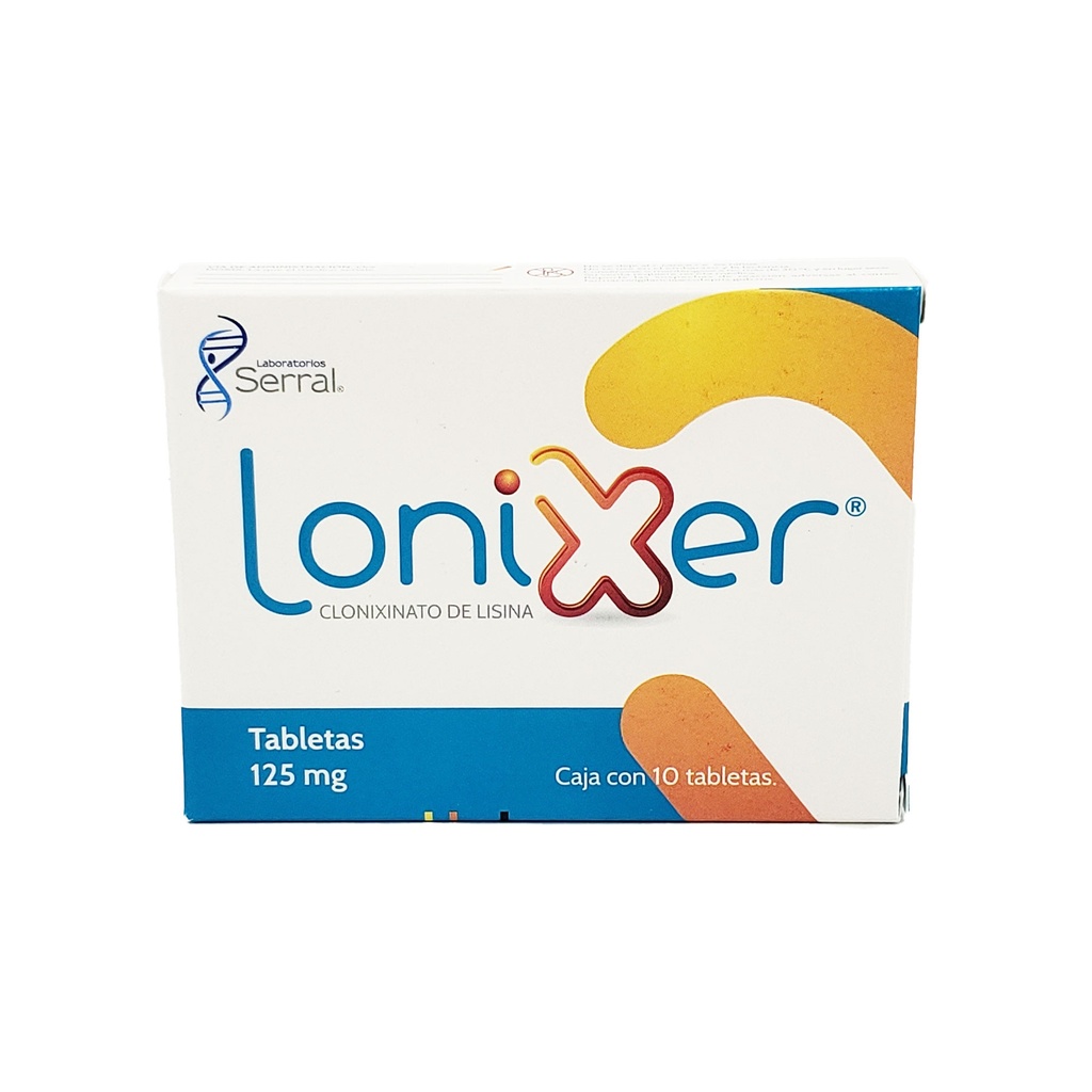 CLONIXINATO DE LISINA 125 MG C/10 TAB LONIXER LAB SERRAL