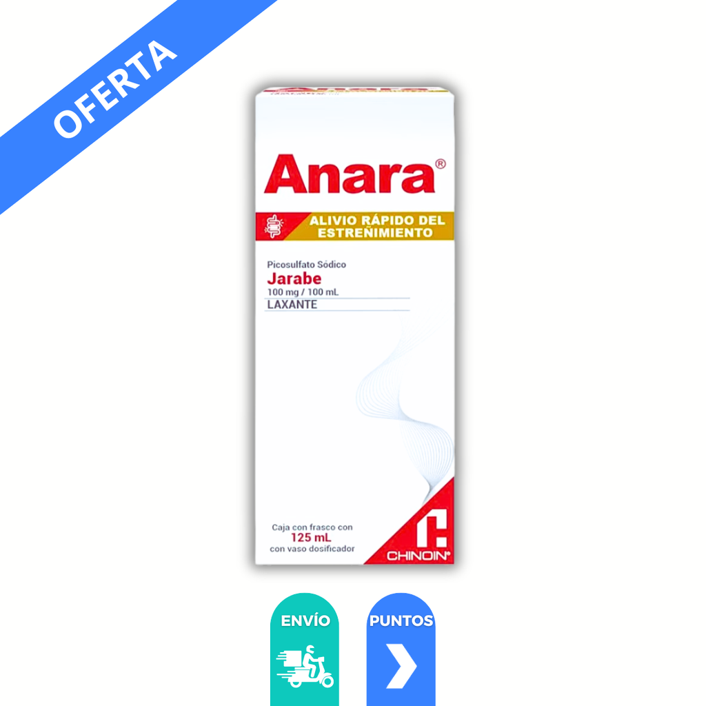 ANARA JARABE 100MG/100ML FCO C/125ML PICOSULFATO DE SODIO LAB CHINOIN