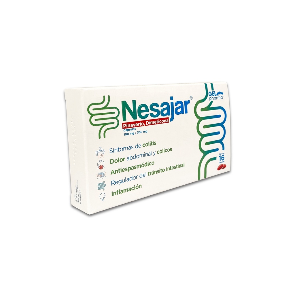 [1576] PINAVERIO DIMETICONA 100/300 MG C/16 CAP NESAJAR LAB GELPHARMA