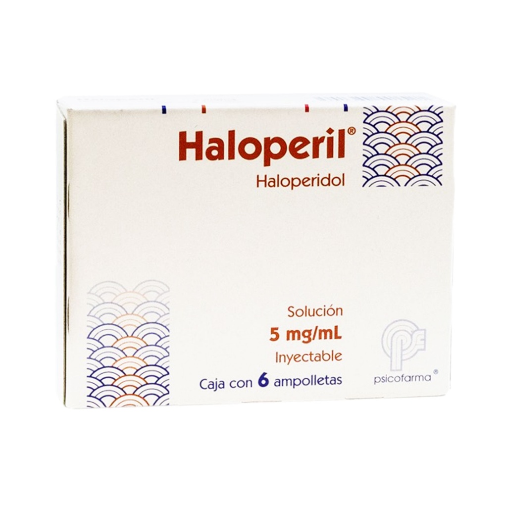 HALOPERIDOL SOL INY 5 MG/ML C/6 AMP HALOPERIL LAB PSICOFARMA