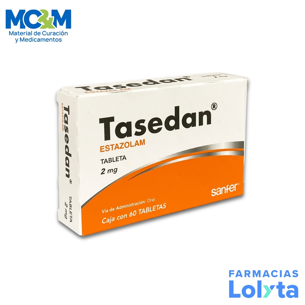 TASEDAN 2 MG C/60 TAB ESTAZOLAM LAB SANFER GRUPO II