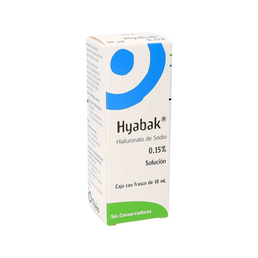 HYABAK SOL OFTALMICA 0.15% C/10ML HIALURONATO DE SODIO LAB THEA