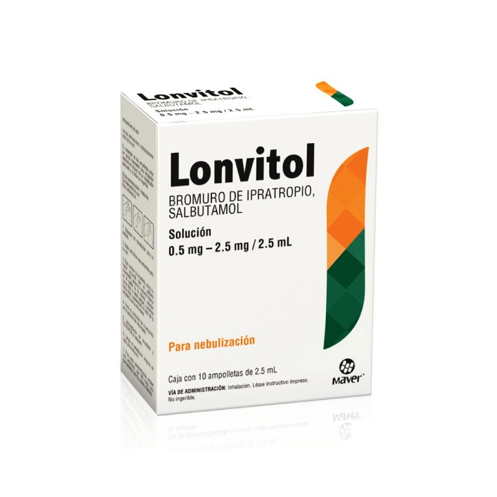 [1601] BROMURO DE IPRATROPIO SALBUTAMOL SOL P/NEBULIZAR 0.5/2.5 MG/2.5 ML C/10 AMP LONVITOL LAB MAVER (COMBIVENT)