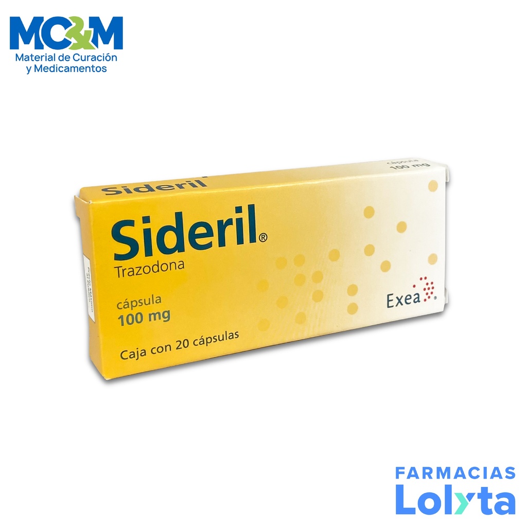 SIDERIL 100 MG C/20 CAP TRAZODONA LAB EXEA