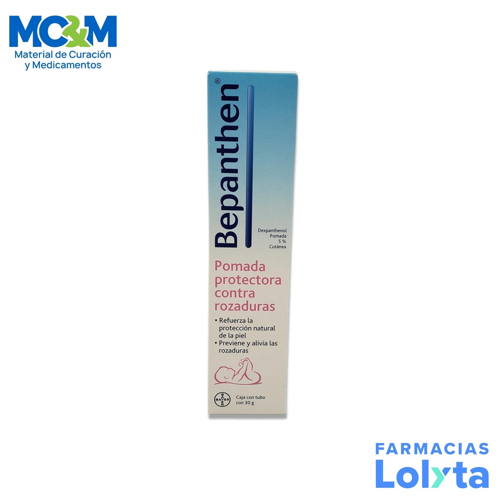 [1633] BEPANTHEN POMADA 5% C/30 G DEXPANTHENOL PROTECTORA CONTRA ROZADURAS LAB BAYER