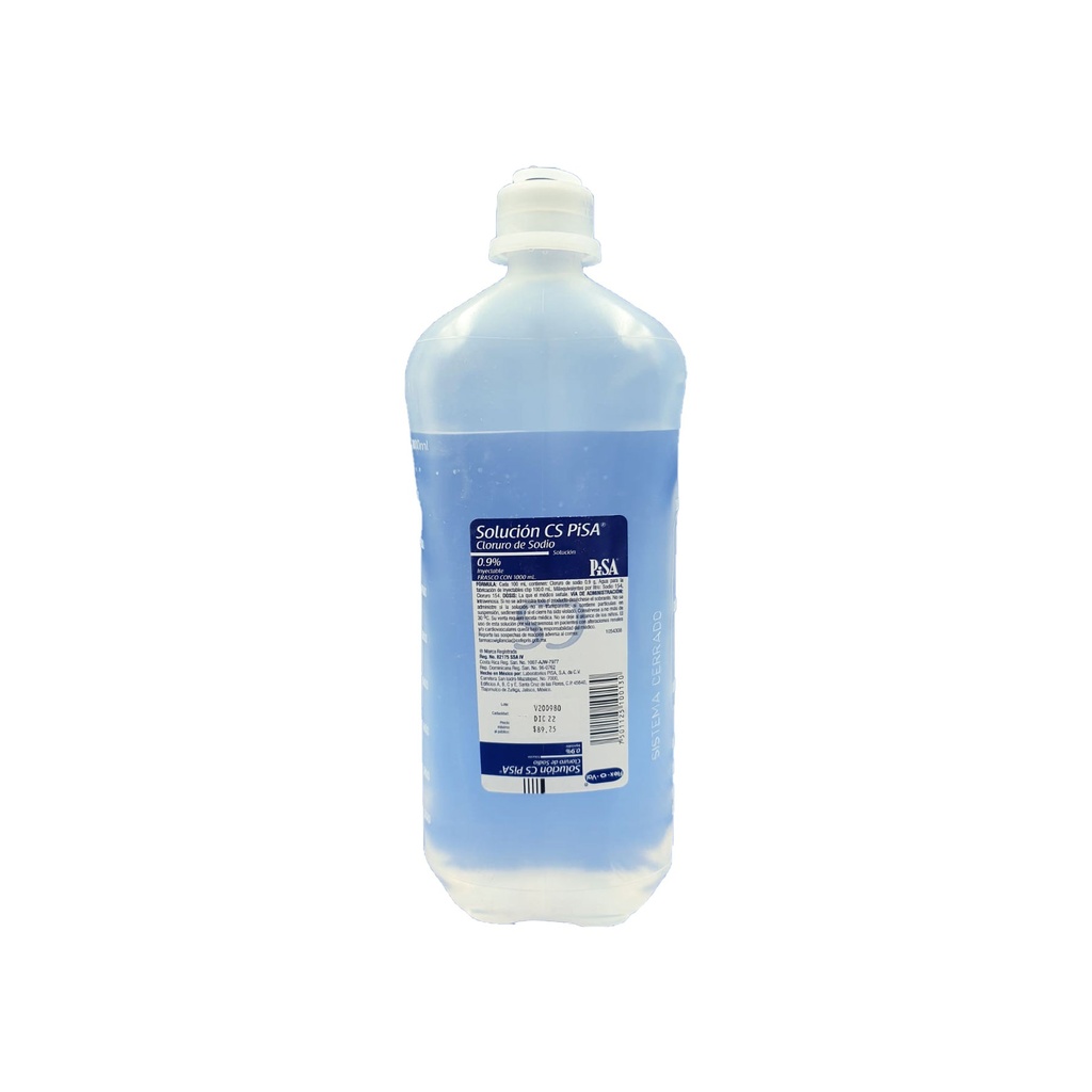 CLORURO DE SODIO 0.9% SOL INY 1000 ML SOLUCION CS LAB PISA (FISIOLOGICA)