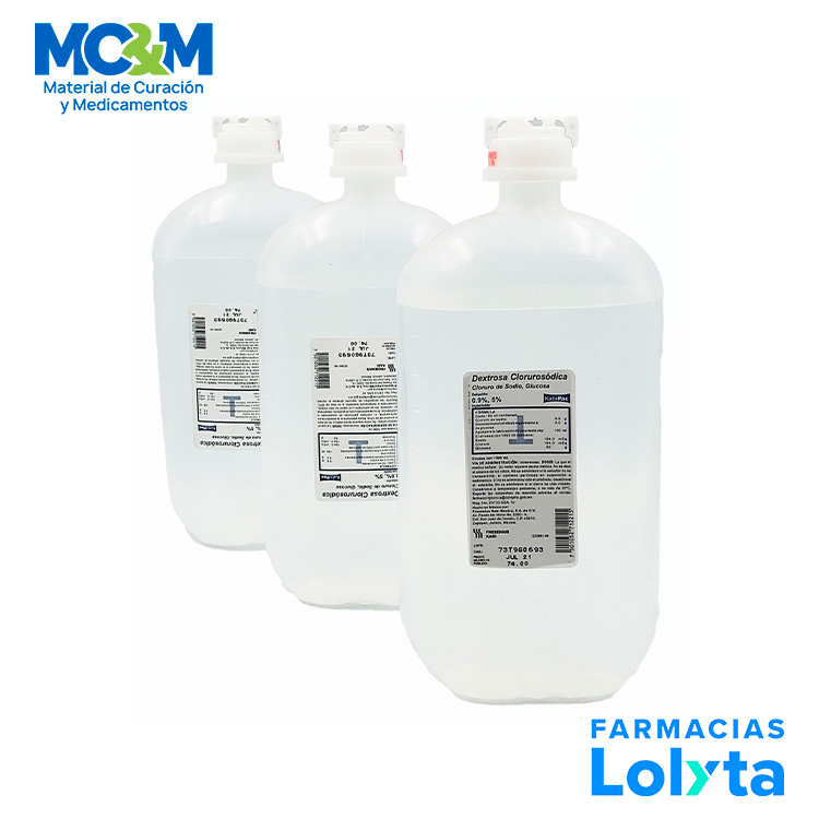 CLORURO DE SODIO GLUCOSA 0.9%-5% SOL INY 1000 ML DEXTROSA CLORUROSODICA LAB FRESENIUS (MIXTA)