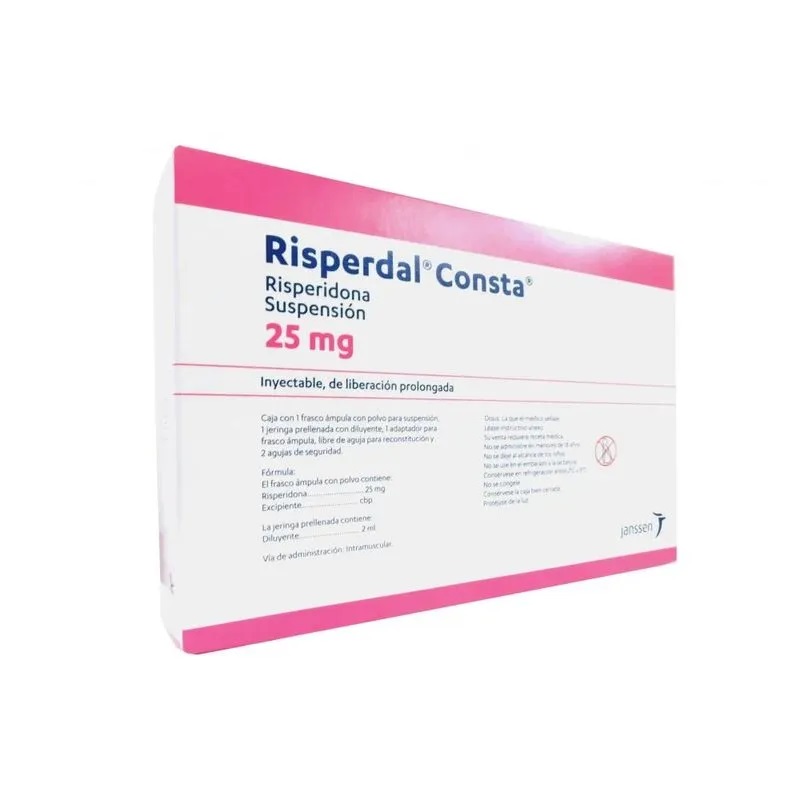 RISPERDAL CONSTA SUSP INY 25MG/2ML LIB PROLONGADA IM RISPERIDONA LAN JANSSEN (RF)