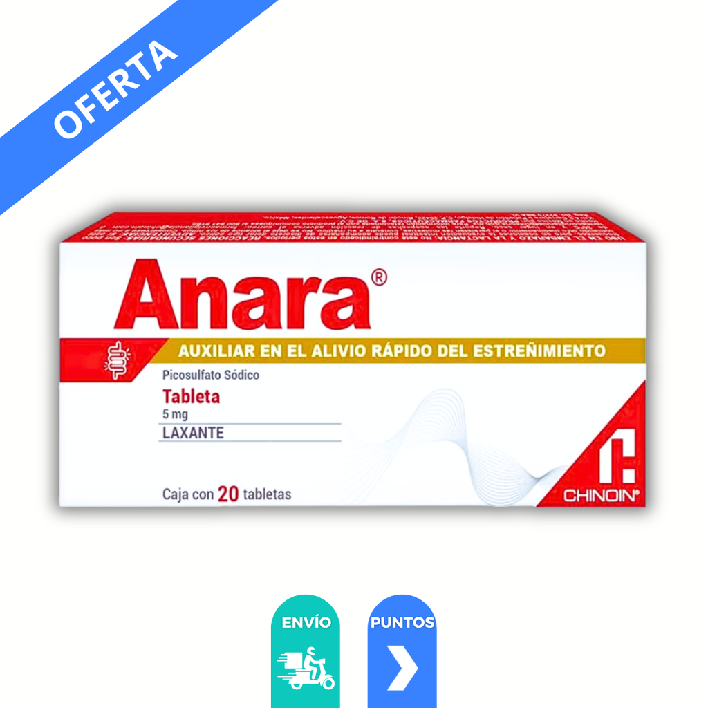 ANARA 5MG C/20 TAB PICOSULFATO SODICO LAB CHINOIN