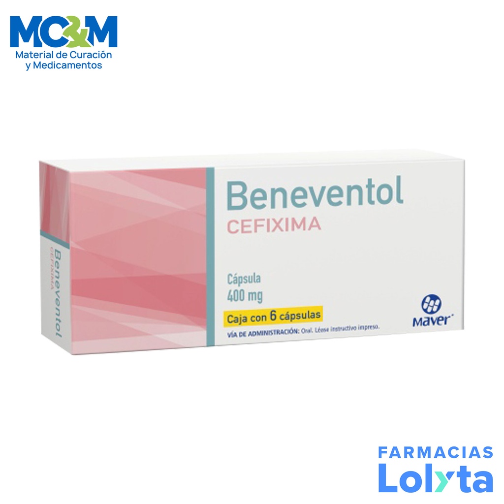CEFIXIMA 400MG C/6 CAP BENEVENTOL LAB MAVER