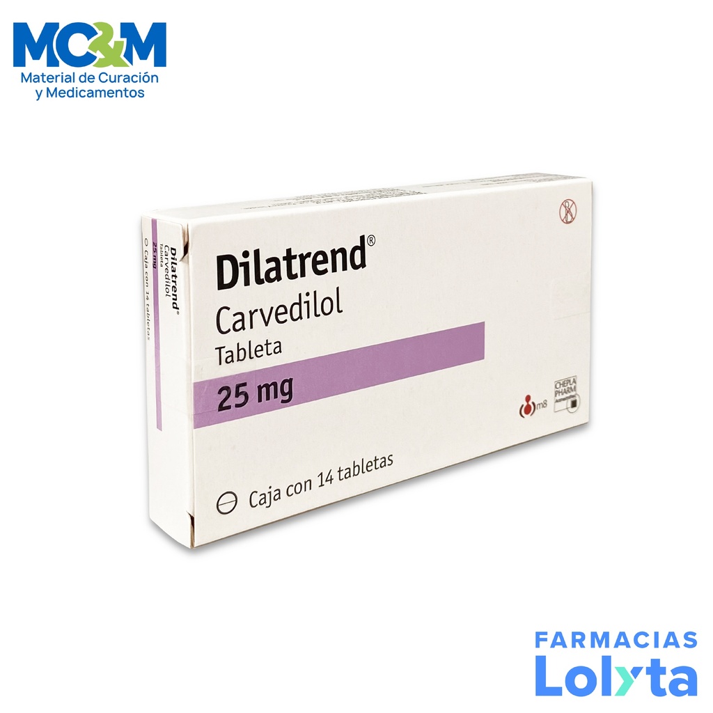 DILATREND 25 MG C/14 TAB CARVEDILOL LAB CHEPLAPHARM