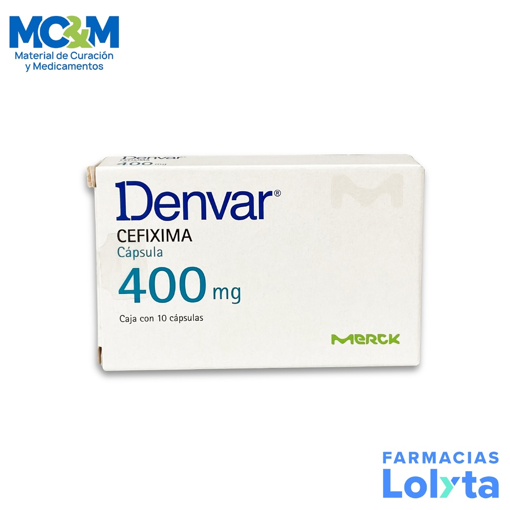 DENVAR 400MG C/10 CAP CEFIXIMA LAB MERCK