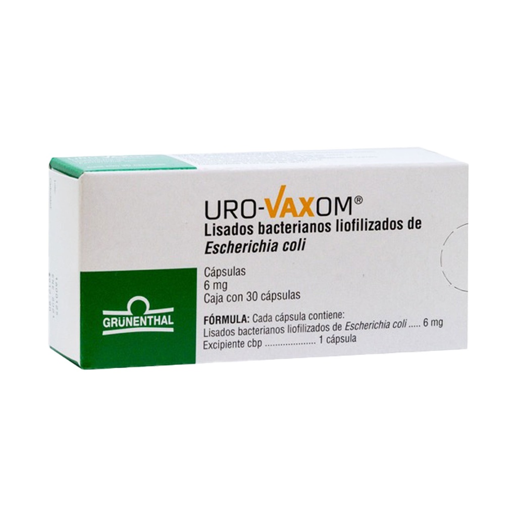 [1672] URO-VAXOM 6MG C/30 CAP LISADOS BACTERIANOS LIOFILIZADOS E. COLI LAB GRUNENTHAL