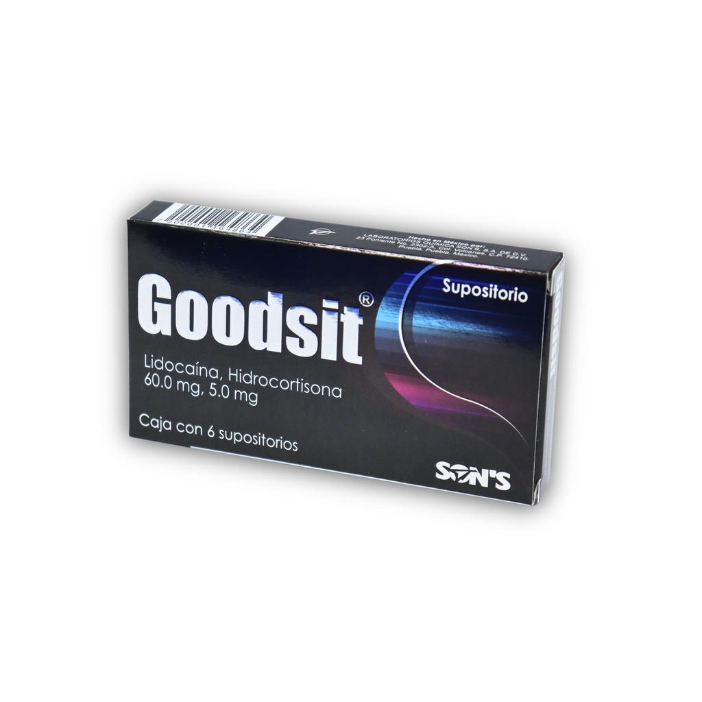 LIDOCAINA HIDROCORTISONA SUPOSITORIOS 60/5MG C/6 SUP GOODSIT LAB SONS