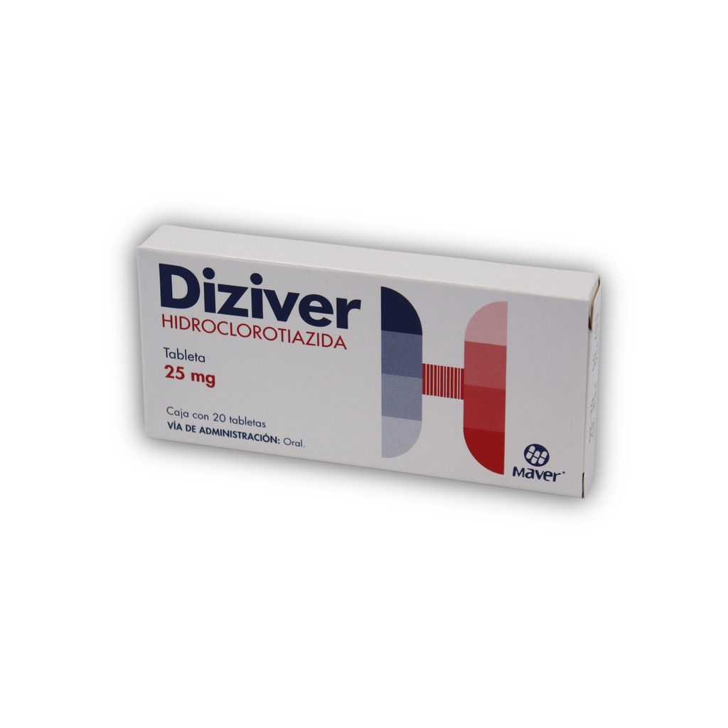 HIDROCLOROTIAZIDA 25MG C/20 TAB DIZIVER LAB MAVER
