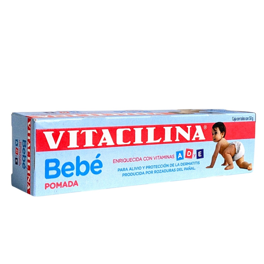 [1703] VITACILINA BEBE POMADA C/50 G VITAMINAS A D Y E OXIDO DE ZINC LAB KSK