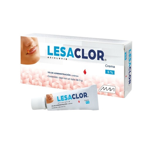 ACICLOVIR CREMA 5% C/5 G LESACLOR LAB MAVI