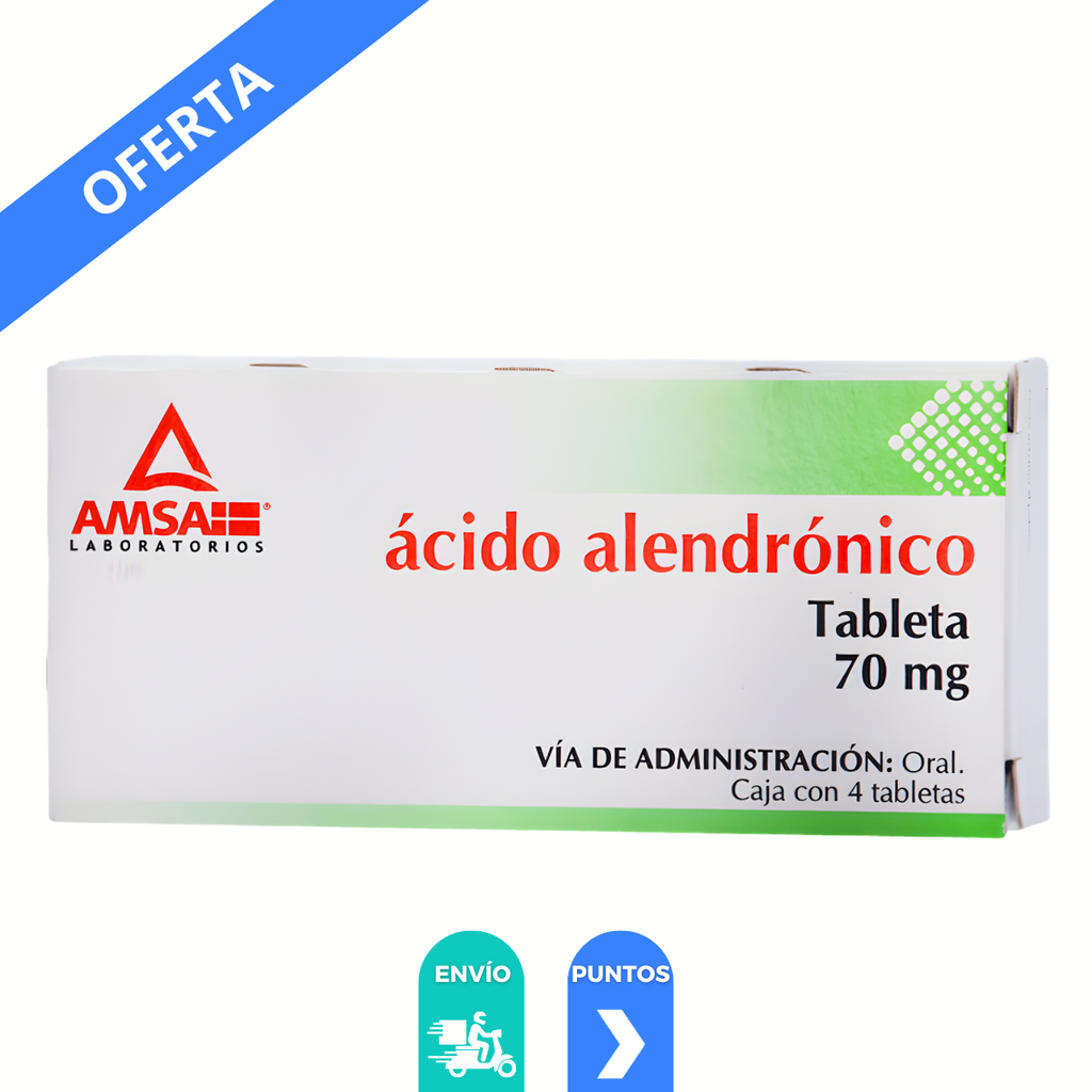 ACIDO ALENDRONICO 70 MG C/4 TAB LAB AMSA