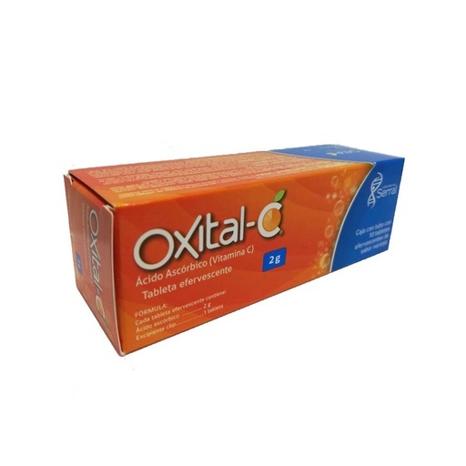 ACIDO ASCORBICO 2 G C/10 COMPRIMIDO VITAMINA C SABOR NARANJA OXITAL-C LAB SERRAL