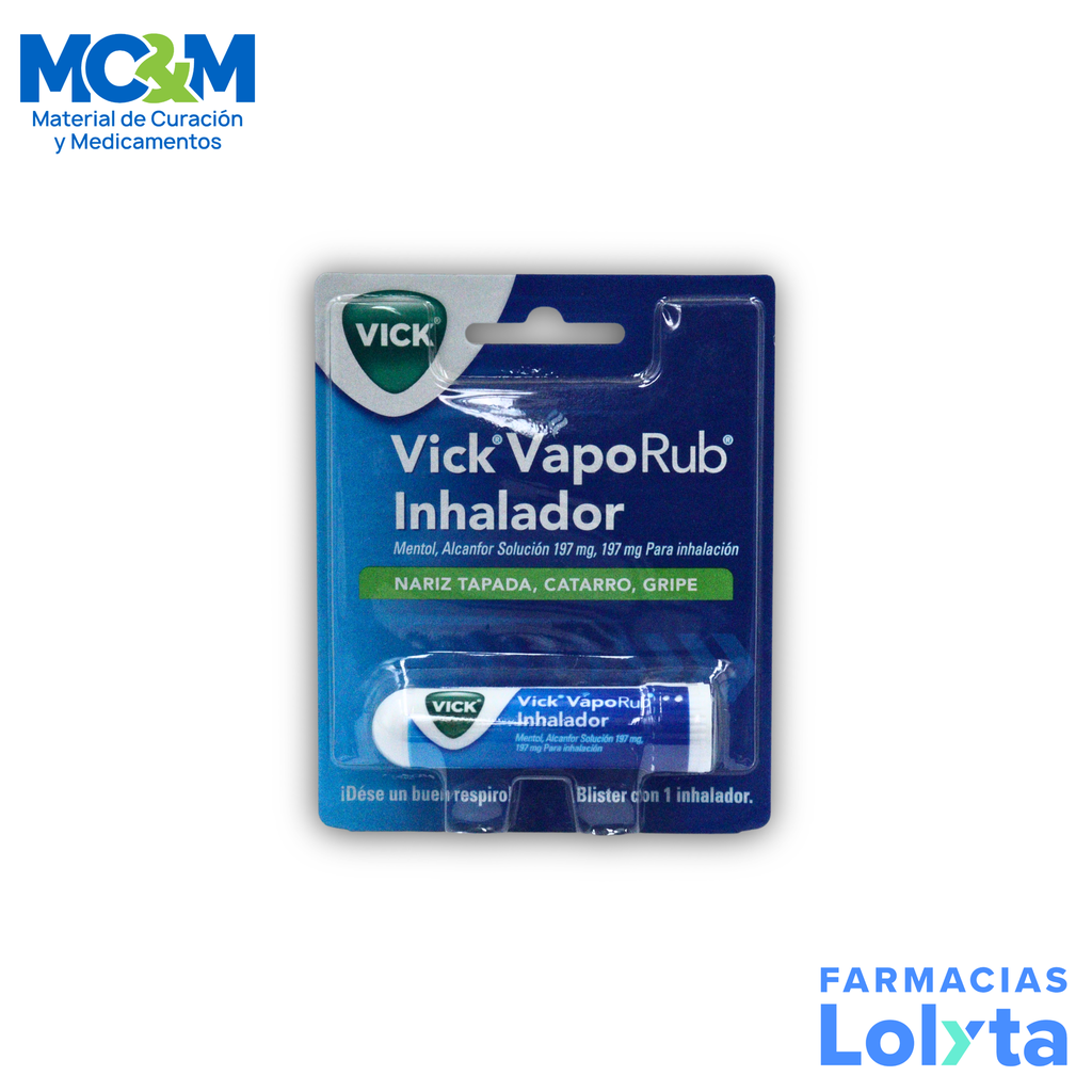 VICK VAPORUB INHALADOR SOL 197/197MG MENTOL ALCANFOR LAB P&G