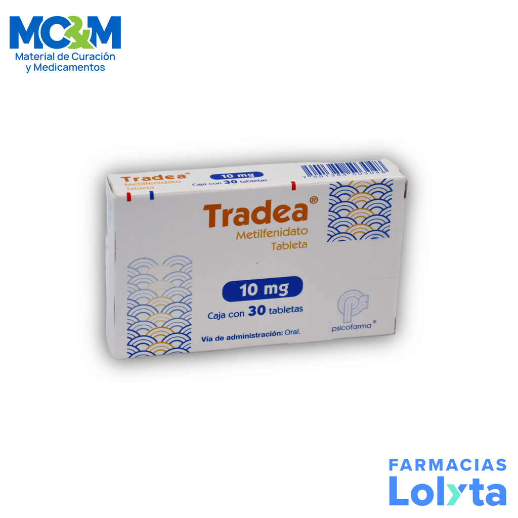 METILFENIDATO 10 MG C/30 TAB TRADEA LAB PSICOFARMA GRUPO II