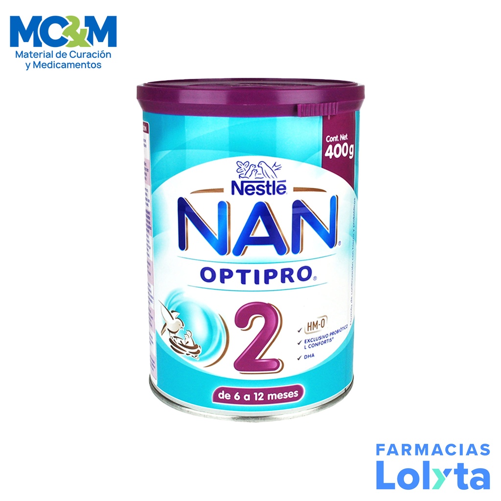 FORMULA NAN 2 OPTIMAL PRO L CONFORTIS P/LACTANTES 6-12 MESES C/400 G NESTLE