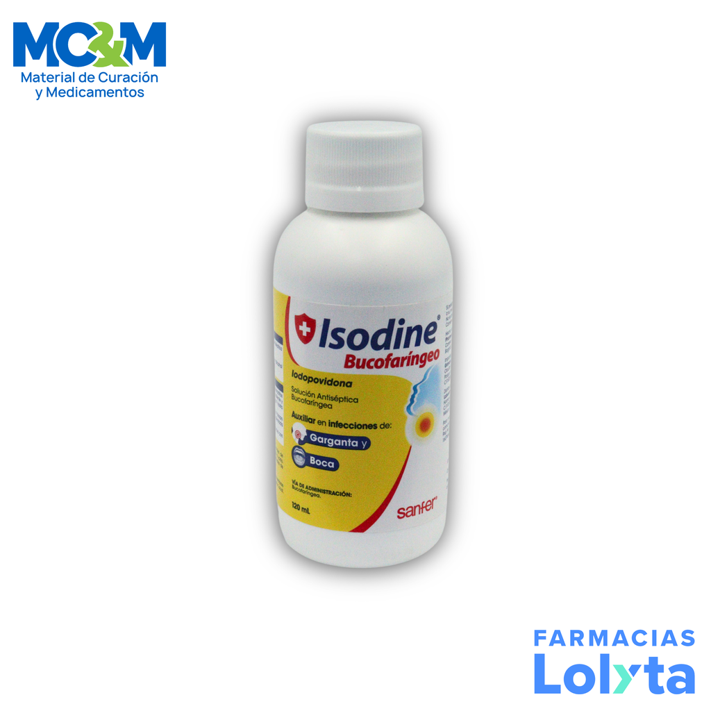 ISODINE BUCOFARINGEO C/120 ML IODOPOVIDONA LAB SANFER
