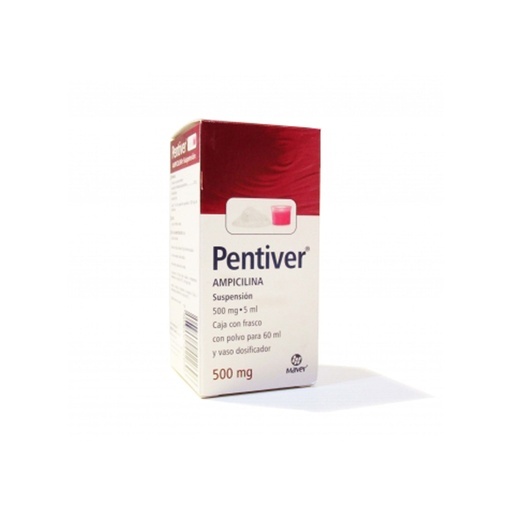 AMPICILINA 500MG SUSPENSION JARABE C/60ML PENTIVER LAB MAVER