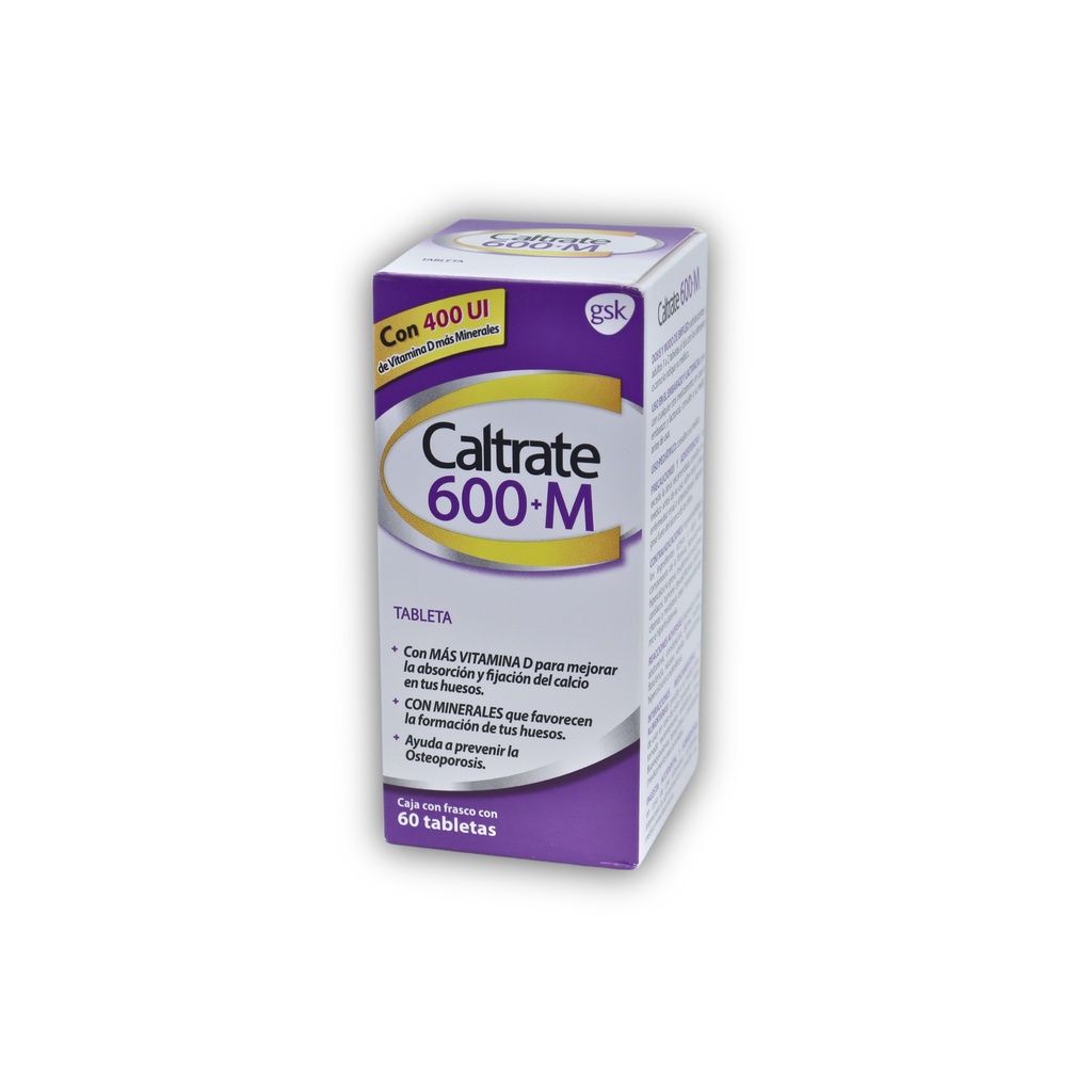 [1790] CALTRATE 600+M 400 UI C/60 TAB VITAMINA D MINERALES LAB GSK